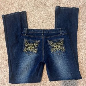 Y2K Southpole Butterfly Embroidered Jeans